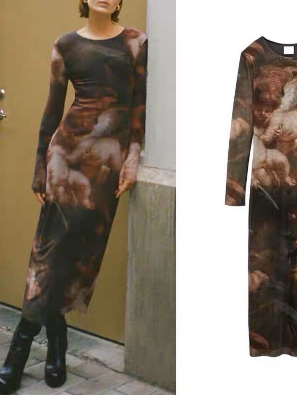 Collectors Zara Art Print Maxi Dress